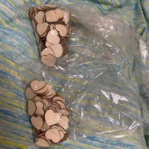 Wooden hearts for wedding guest book